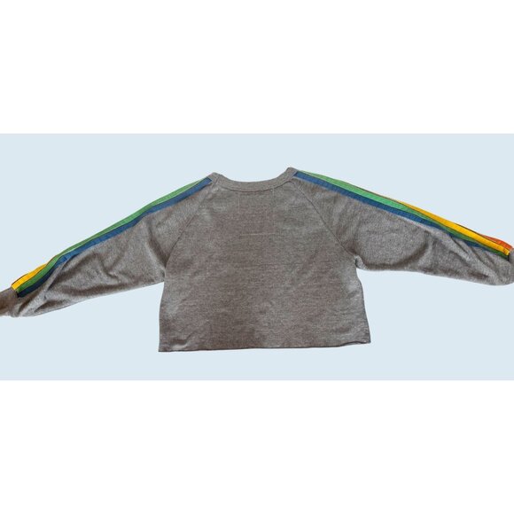 AVIATOR NATION Bolt Embroidered Classic Cropped Crew Neck Top Sz S - Picture 6 of 8